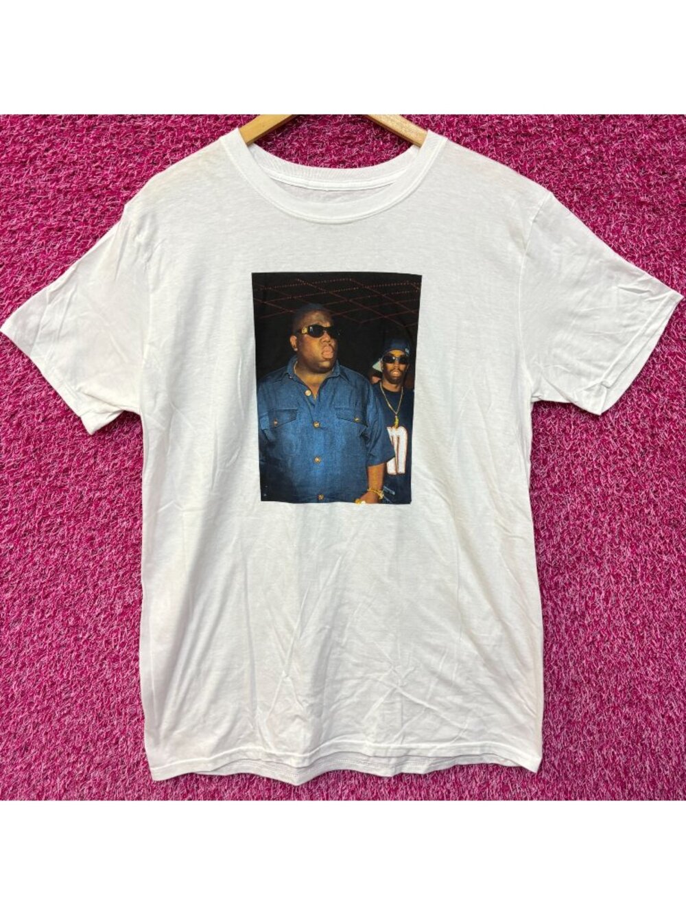Bad Boy Records The Notorious BIG & Diddy Rap Tee Size Large